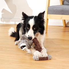 Sedioso soft velvet plush raccoon toy ideal for gentle chewing and cuddling