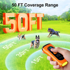 SEDULAN bark deterrent in yard shows versatile indoor outdoor training.