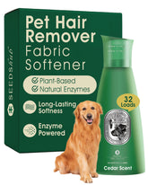 Seedshub Pet Hair Remover bottle front view for fur-free laundry.
