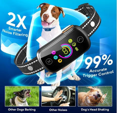Seepark bark collar reinforced metal clasp for durable, secure wear