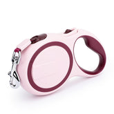 Segarty dog retractable leash in pink wine for smooth 16 ft walks