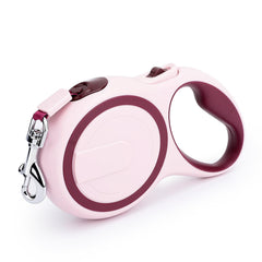 Segarty dog retractable leash in pink wine for smooth 16 ft walks