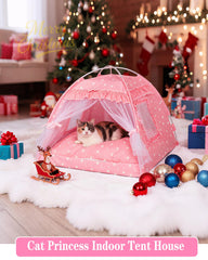 SEIMMIE Cat Princess Bed Tent soft polyester fabric for gentle comfort