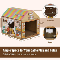 SEKAM cat house interior with window peek for relaxed play