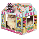 SEKAM Donut Shop cat house front view with spacious entry for easy access.