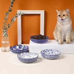 Selamica whisker-friendly design with stable base supports neat meals.