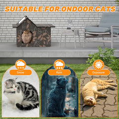 SELBATON outdoor cat house door curtains protecting from wind and rain