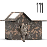 SELBATON outdoor cat house folded for easy storage and transport