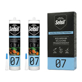 SELSIL aquarium sealant clear glass bonding shows strong, fish-safe adhesion for tanks