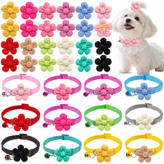 Senniea 36PCS set package with flower collars and bows for cute pet styling