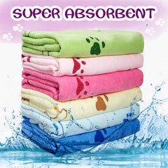 Senonapo microfiber absorbent towels in multiple colors for versatile pet care.