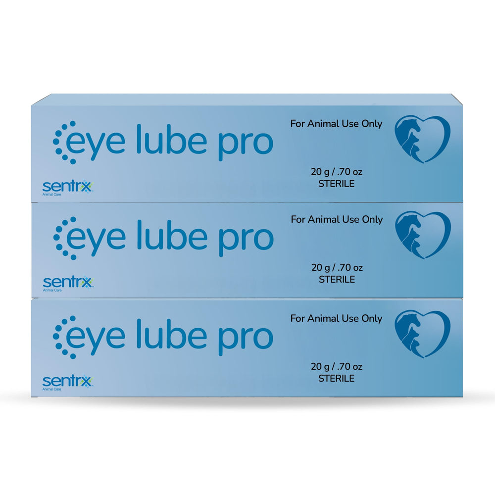 Sentrx Eye Lube Pro packaging with 20g tubes for on-the-go moisture care.