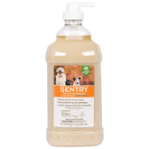 Sentry Oatmeal Flea and Tick Shampoo bottle for dogs with Hawaii Ginger scent and gentle cleansing.