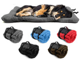 Senzkon outdoor dog bed 35x24 inch front view shows roomy sleeping area for pets.