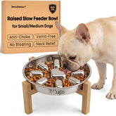 Seredremor elevated slow feeder bowl with 2-cup capacity for mindful meals.