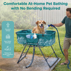 SereneLife elevated tub with 360-degree access for easier grooming