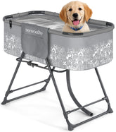 SereneLife foldable dog bath tub with height adjustment for comfortable indoor grooming