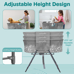 SereneLife bath tub side pockets keep grooming tools within reach