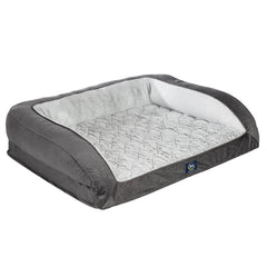 Serta Orthopedic Quilted Couch dog bed close-up of durable machine-washable cover