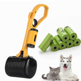 SESAWILLIAM long-handle pooper scooper shown for all-surface cleanup, extended reach benefit