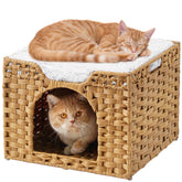 SETVSON cat-bed indoor kitten-house top view showing sturdy frame for safe lounging