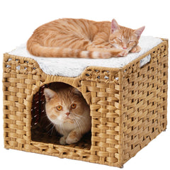 SETVSON cat-bed indoor kitten-house top view showing sturdy frame for safe lounging
