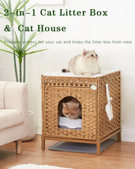 SETVSON cat litter enclosure side view highlighting spacious interior for most litter boxes