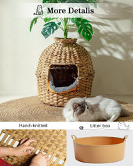 SETVSON corner litter enclosure fits living rooms without clutter.
