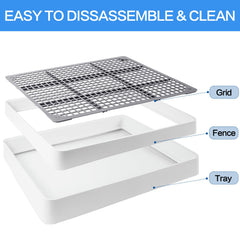 Seuqhck low-entry design rabbit litter box easy access for small pets