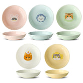 Seyatoo ceramic cat bowls set with wide 5.7-inch bowls for whisker-friendly feeding.