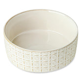 Seyatoo ceramic dog bowl 6.5 inch for small to medium dogs, sturdy and easy to clean.