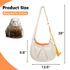 SEZDEKI ferret sling carrier front-view showing secure pet access