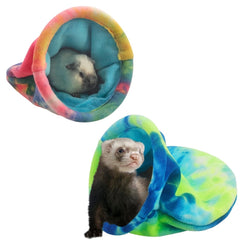SEZDEKI guinea pig snuggle sack blue cozy hideaway for small pets