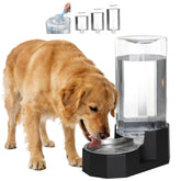 Sfozstra 9L gravity water dispenser with bowl ensuring steady hydration for large dogs and multiple pets
