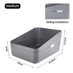 Sfozstra durable ABS litter box for long-lasting use