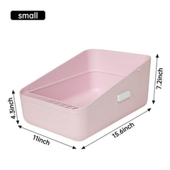 Sfozstra raised enclosure contains litter and prevents leaks effectively.