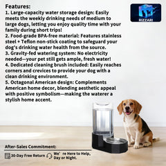 Sfozstra stainless steel bowl for durable, odor-free water delivery.