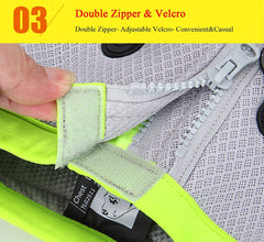 SGODA cooling vest side close-up reveals three-layer cooling fabric and wick performance.