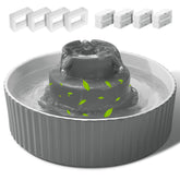 SgurFin ceramic cat fountain with 2.1L capacity for easy hydration.