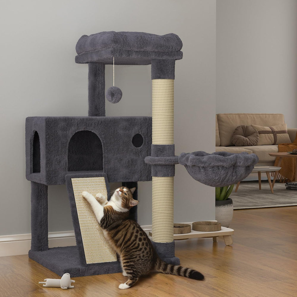 SHA CERLIN cat tree 36in hammock for cozy naps and play