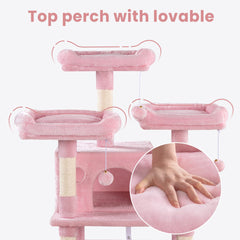 SHA CERLIN plush lounging platform offers warm, soft comfort for cats.