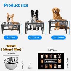 SHAINFUN 101oz stainless steel bowls provide ample daily portions for big breeds.