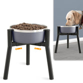 SHAINFUN adjustable dog bowl stand side view for stable feeding.