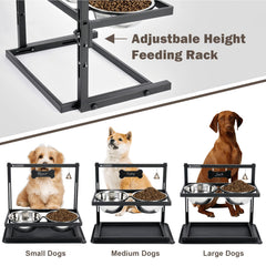 SHAINFUN adjustable height feature adapts to dog size and setup