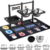 SHAINFUN elevated dog bowl stand for medium to large dogs, stable design during meals.