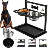 SHAINFUN elevated bowls on a sturdy stand for comfortable large-dog meals