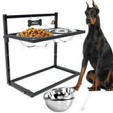 SHAINFUN elevated dog feeder stand for large breeds, ergonomic and sturdy.