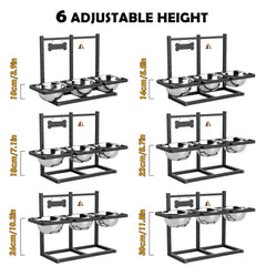 SHAINFUN rust-resistant metal stand provides stable support during meals