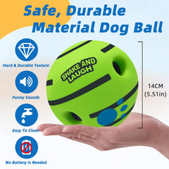 SHAKE AND LAUGH ball non-toxic PVC keeps play safe and durable