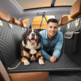 SHARLOVY back seat extender for dogs adds extra space for a relaxed ride.